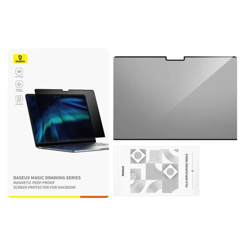 Szkło hartowane Baseus Magic Drawing dla MacBook Air 15.3" (2023/2024) + zestaw czyszczący (przeźroczysty) - !ZAIMPORTOWANE - Baseus