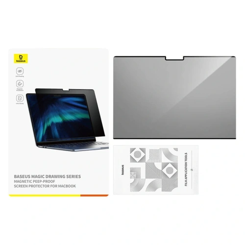 Szkło hartowane Baseus Magic Drawing dla MacBook Pro 16" (2021/2023) + zestaw czyszczący (przeźroczysty) - !ZAIMPORTOWANE - Baseus