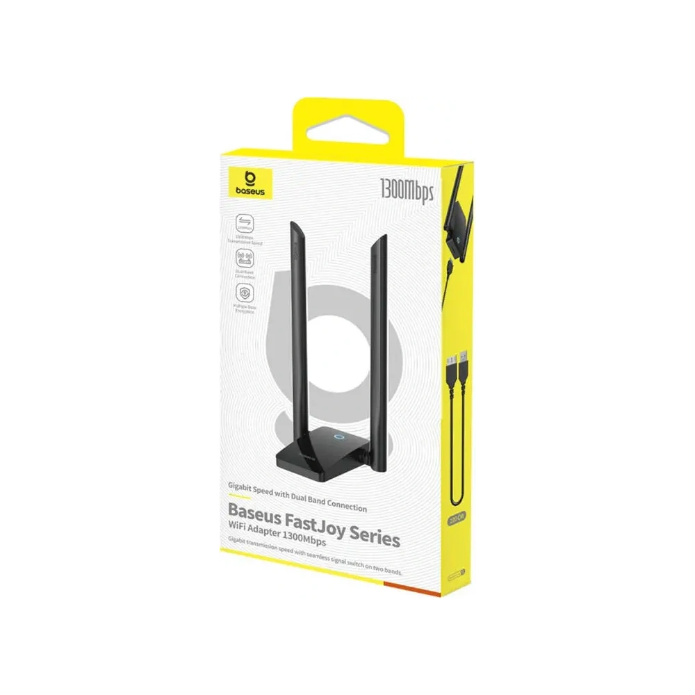 Wholesale Baseus FastJoy Adapter WiFi 1300Mbps (black) - BSU8846 - {ean13} - Hurt