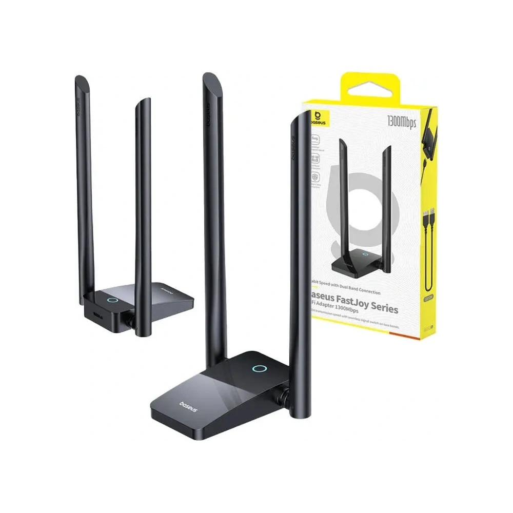 Wholesale Baseus FastJoy Adapter WiFi 1300Mbps (black) - BSU8846 - {ean13} - Hurt