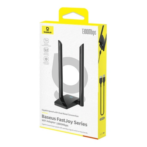 Adapter WiFi Baseus FastJoy 1800Mbps (czarny) - Inne akcesoria - Baseus
