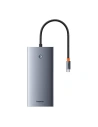 Hub 13w1 Baseus PortalJoy USB-C / 2xHDMI,DP,VGA,2xUSB-C,3xUSB-A,PD,RJ45,SD/TF, jack 3.5mm (szary) - Adaptery/HUBy - Baseus