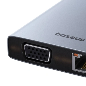 Hurtownia GSM - Baseus PortalJoy 13in1 Adapter USB-C / 2xHDMI, DP, VGA, 2xUSB-C, 3xUSB-A, PD, RJ45, SD/TF, Klinke 3.5mm (grau) - BSU8849 - {ean13} - Hurt