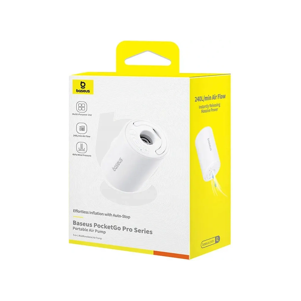 Wholesale Baseus PocketGo portable pump (white) - BSU8850 - {ean13} - Hurt