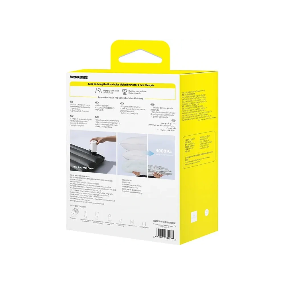 Hurtownia GSM - Baseus PocketGo tragbare Pumpe (weiß) - BSU8850 - {ean13} - Hurt