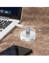 Hurtownia GSM - Adapter USB 3.0 Baseus Round Box, HUB USB/USB-C do 1x USB 3.0 + 3x USB 2.0, 12cm (biały) - BSU982WHT - {ean13} - Hurt