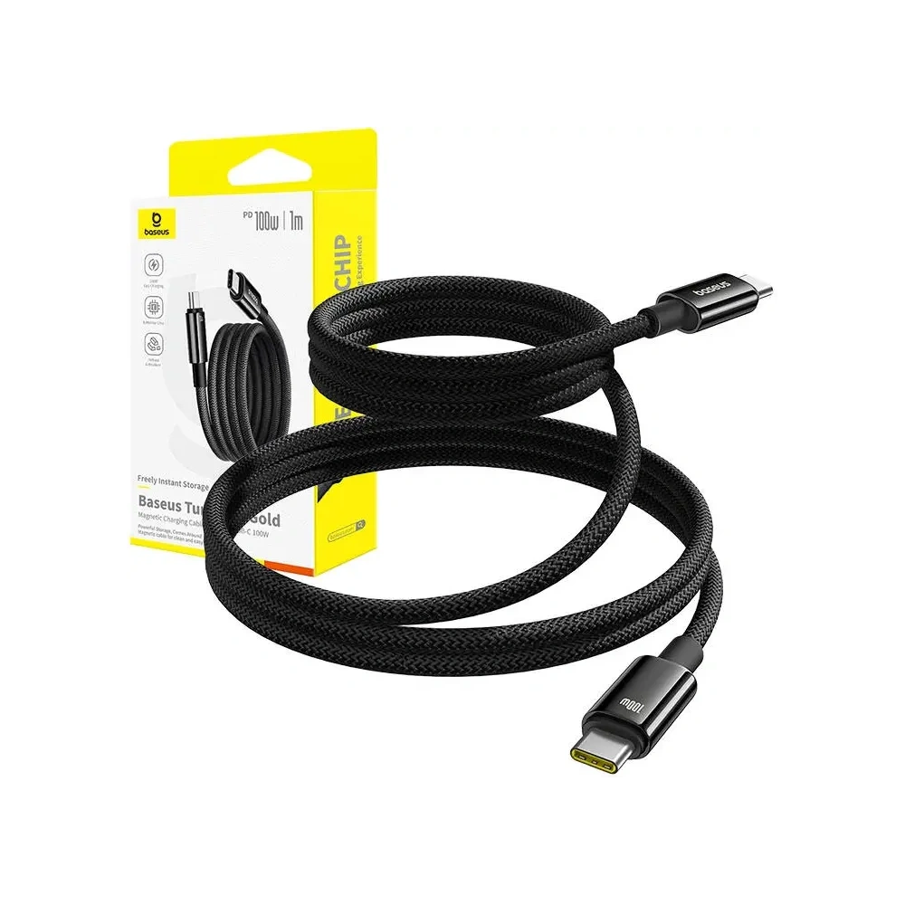 Hurtownia GSM - Baseus Tungsten Gold USB-C / USB-C Kabel 100W 1m (schwarz) - BSU8864 - {ean13} - Hurt