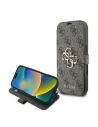 Guess GUBKP16L4GMGBR Apple iPhone 16 Pro Buch 4G Metall-Logo braun - iPhone 16 Pro - Guess