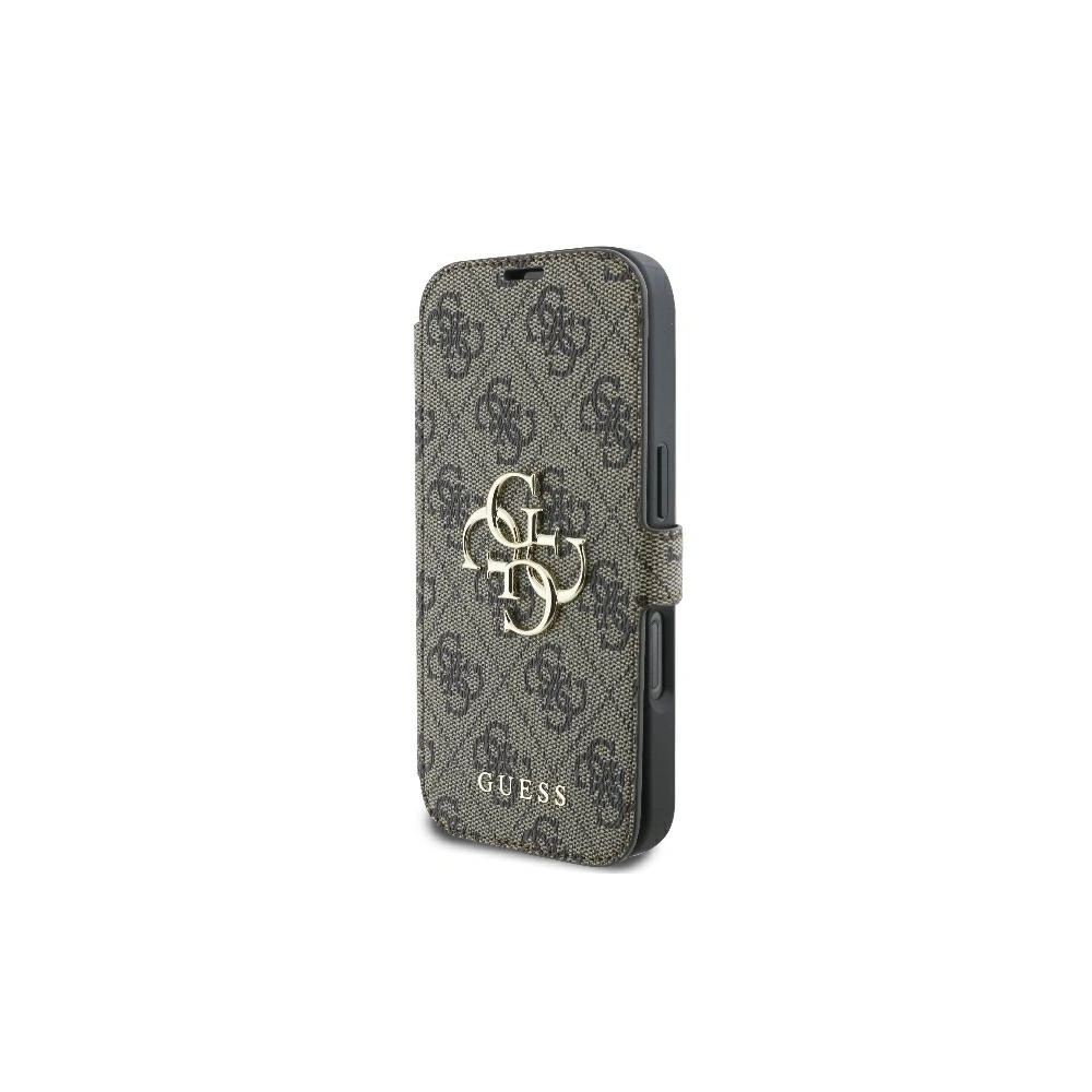 Hurtownia GSM - Etui Guess GUBKP16L4GMGBR Apple iPhone 16 Pro book 4G Metal Logo brązowy - GUE3591 - {ean13} - Hurt