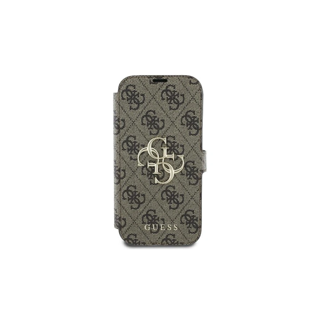 Hurtownia GSM - Etui Guess GUBKP16L4GMGBR Apple iPhone 16 Pro book 4G Metal Logo brązowy - GUE3591 - {ean13} - Hurt