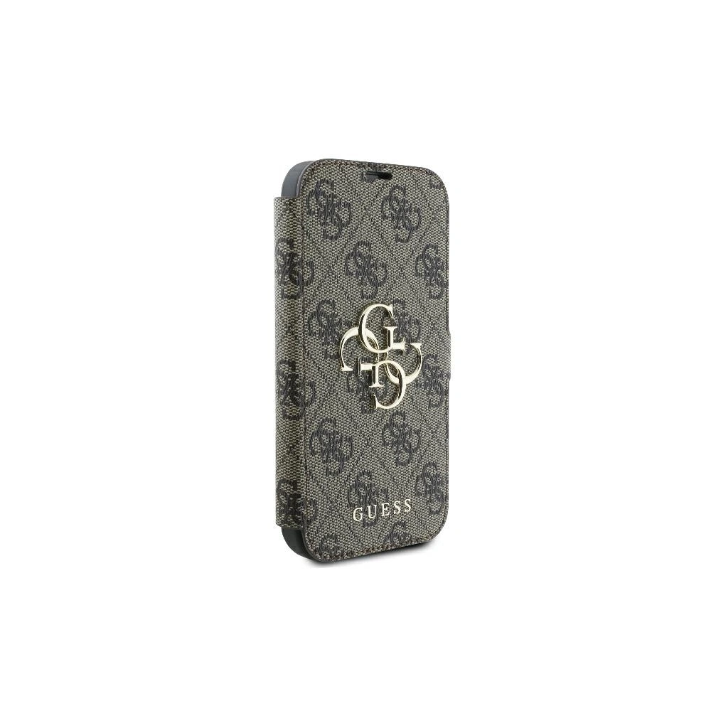 Hurtownia GSM - Etui Guess GUBKP16L4GMGBR Apple iPhone 16 Pro book 4G Metal Logo brązowy - GUE3591 - {ean13} - Hurt