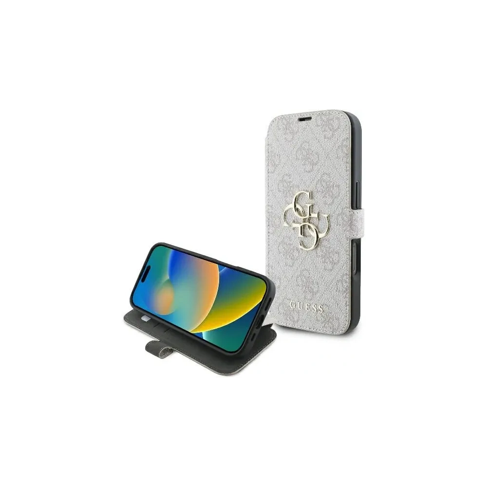 Hurtownia GSM - Guess GUBKP16L4GMGPI Apple iPhone 16 Pro könyv 4G Fém Logó rózsaszín - GUE3593 - {ean13} - Hurt