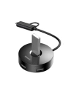 Hurtownia GSM - Adapter USB 3.0 Baseus Round Box, HUB USB/USB-C do 1x USB 3.0 + 3x USB 2.0, 12cm (czarny) - BSU983BLK - {ean13} - Hurt