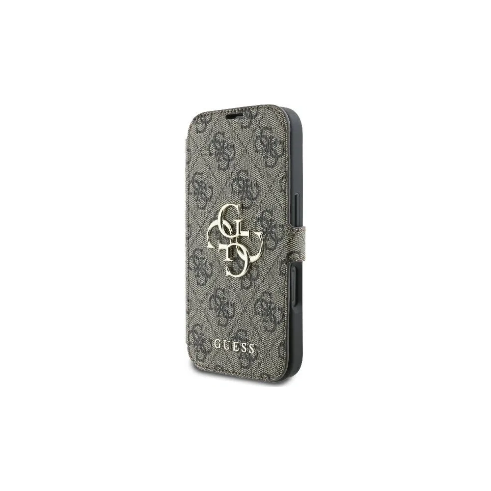 Hurtownia GSM - Etui Guess GUBKP16M4GMGBR Apple iPhone 16 Plus book 4G Metal Logo brązowy - GUE3594 - {ean13} - Hurt