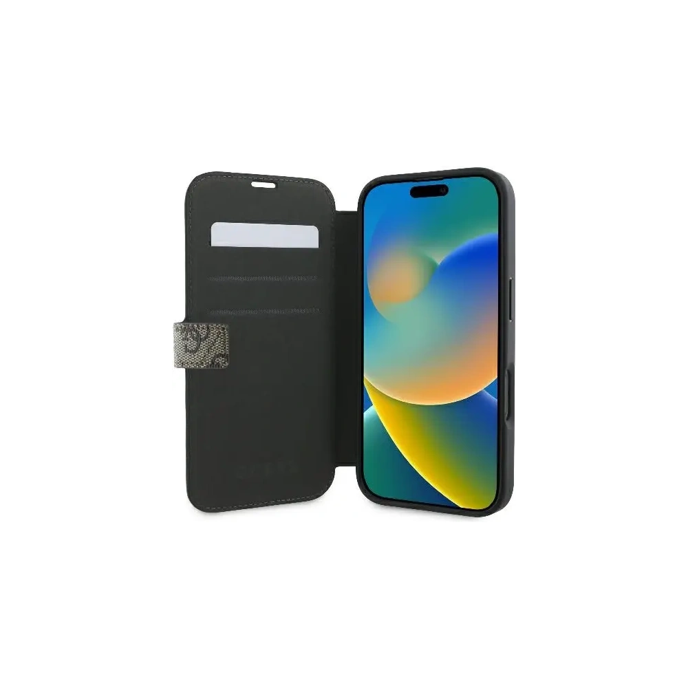 Hurtownia GSM - Etui Guess GUBKP16M4GMGBR Apple iPhone 16 Plus book 4G Metal Logo brązowy - GUE3594 - {ean13} - Hurt