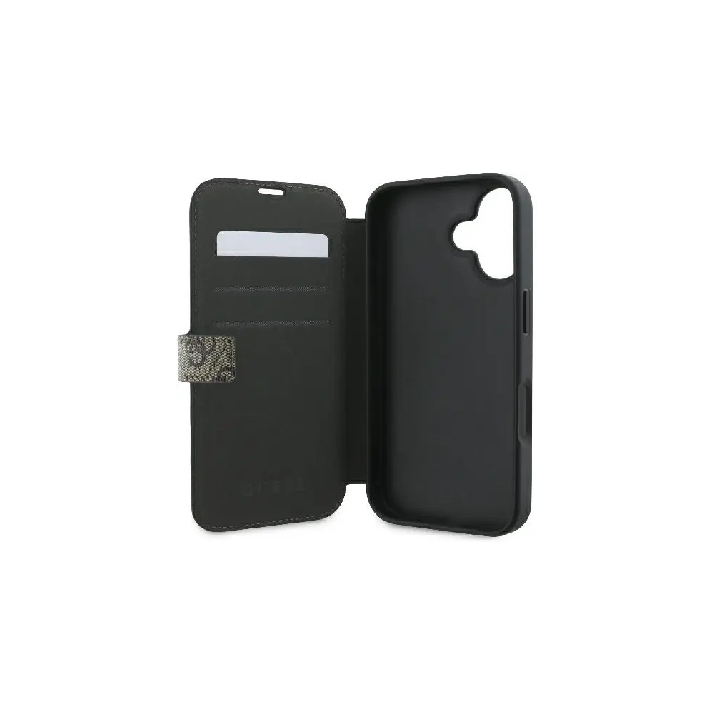 Hurtownia GSM - Etui Guess GUBKP16M4GMGBR Apple iPhone 16 Plus book 4G Metal Logo brązowy - GUE3594 - {ean13} - Hurt
