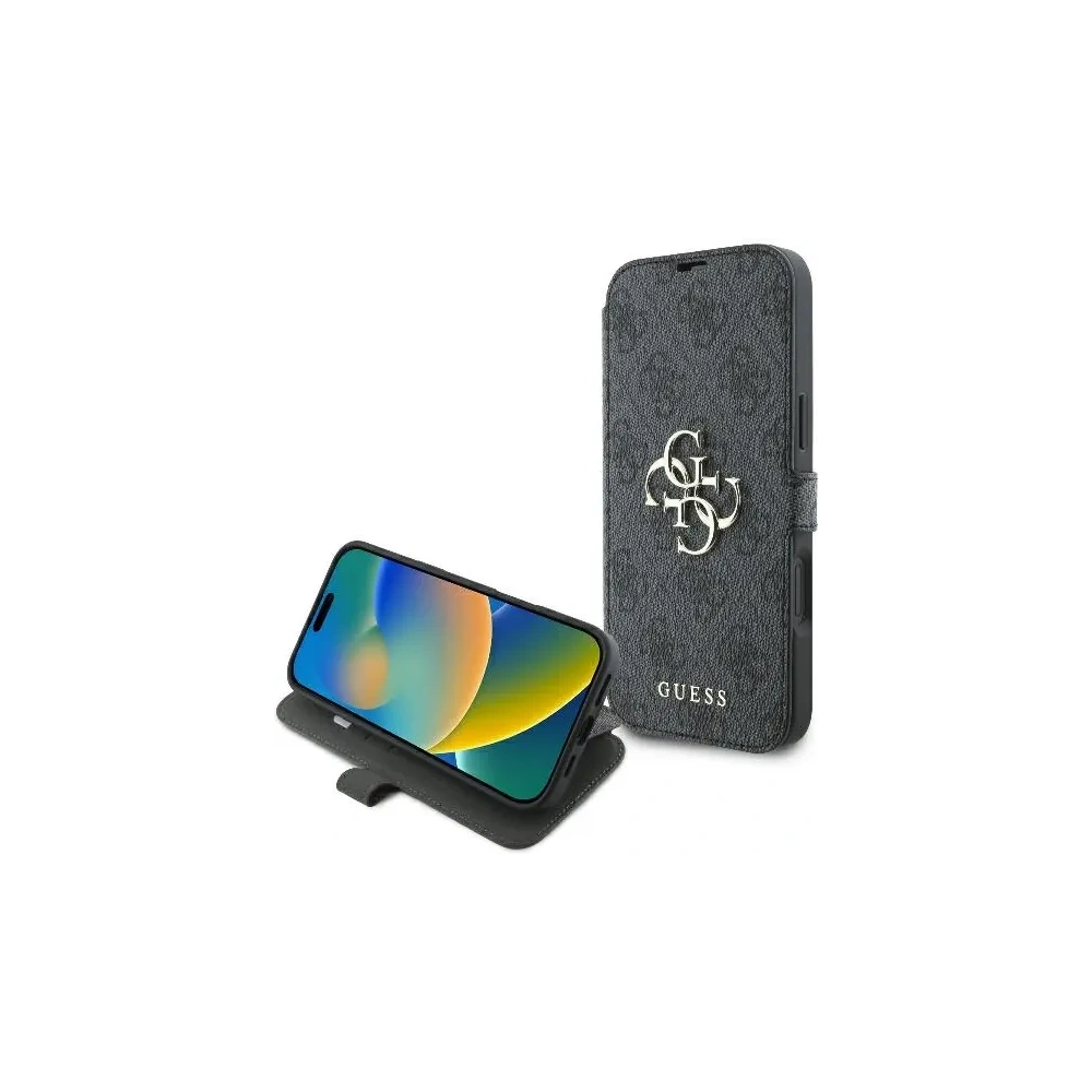 Hurtownia GSM - Guess GUBKP16M4GMGGR Apple iPhone 16 Plus carte 4G Metal Logo negru - GUE3595 - {ean13} - Hurt