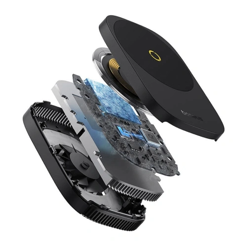 Uchwyt z ładowarką 15W i chłodzeniem Baseus MagPro II Ultra-Thin (czarny) - Pozostałe uchwyty - Baseus