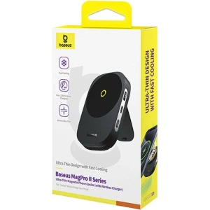 Hurtownia GSM - Baseus MagPro II Ultra-vékony hűtő tartó töltővel 15W (fekete) - BSU8866 - {ean13} - Hurt