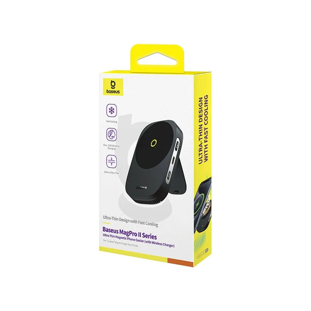 Hurtownia GSM - Baseus MagPro II Ultra-tenký chladící držák s nabíječkou 15W (černá) - BSU8866 - {ean13} - Hurt