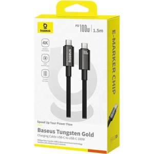 Hurtownia GSM - Baseus Tungsten Gold USB-C / USB-C Kabel 100W 1.5m (schwarz) - BSU8867 - {ean13} - Hurt