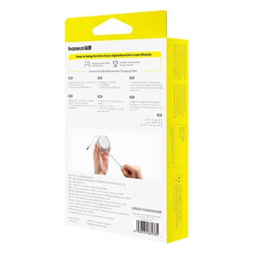 Kabel Baseus Free2Pull USB-C / Lightning 20W 1m (biały) - USB-C - Lightning - Baseus