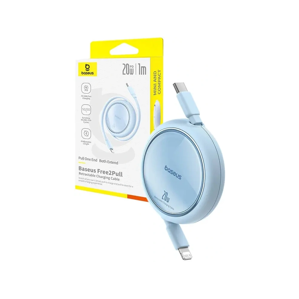 Hurtownia GSM - Baseus Free2Pull USB-C / Lightning kábel 20W 1m (kék) - BSU8869 - {ean13} - Hurt