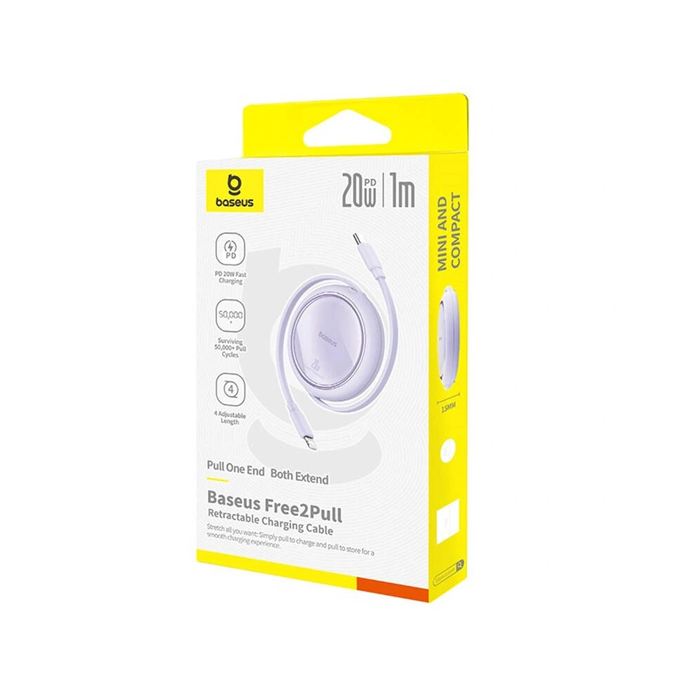 Hurtownia GSM - Baseus Free2Pull USB-C / Lightning kábel 20W 1m (lila) - BSU8870 - {ean13} - Hurt