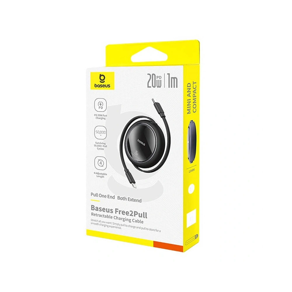 Hurtownia GSM - Baseus Free2Pull USB-C / Lightning kábel 20W 1m (fekete) - BSU8871 - {ean13} - Hurt
