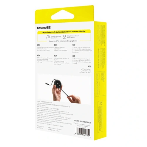 Kabel Baseus Free2Pull USB-C / Lightning 20W 1m (czarny) - USB-C - Lightning - Baseus