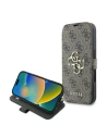 Hurtownia GSM - Etui Guess GUBKP16S4GMGBR Apple iPhone 16 book 4G Metal Logo brązowy - GUE3597 - {ean13} - Hurt