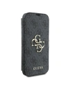 Hurtownia GSM - Etui Guess GUBKP16S4GMGGR Apple iPhone 16 book 4G Metal Logo czarny - GUE3598 - {ean13} - Hurt