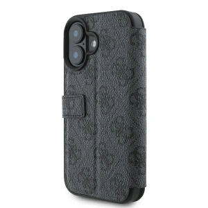 Etui Guess GUBKP16S4GMGGR Apple iPhone 16 book 4G Metal Logo czarny - iPhone 16 - Guess