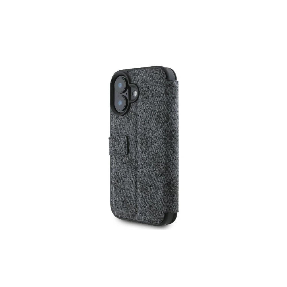 Hurtownia GSM - Etui Guess GUBKP16S4GMGGR Apple iPhone 16 book 4G Metal Logo czarny - GUE3598 - {ean13} - Hurt