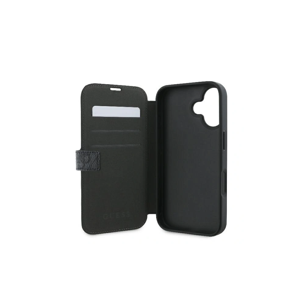 Hurtownia GSM - Etui Guess GUBKP16S4GMGGR Apple iPhone 16 book 4G Metal Logo czarny - GUE3598 - {ean13} - Hurt