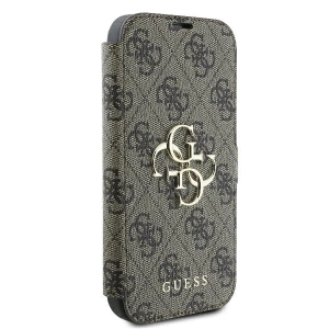 Etui Guess GUBKP16X4GMGBR Apple iPhone 16 Pro Max book 4G Metal Logo brązowy - iPhone 16 Pro Max - Guess