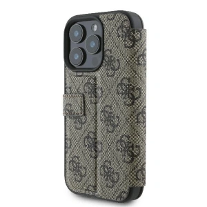 Etui Guess GUBKP16X4GMGBR Apple iPhone 16 Pro Max book 4G Metal Logo brązowy - iPhone 16 Pro Max - Guess