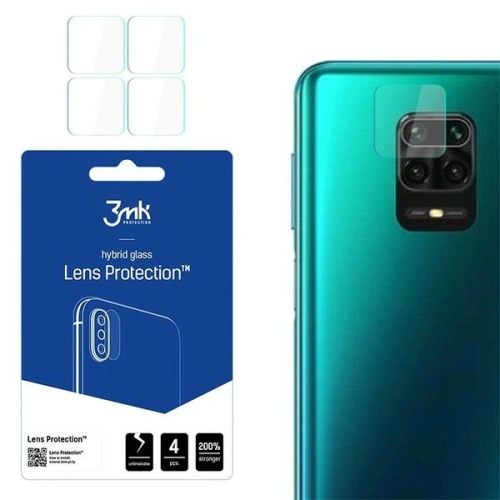 Szkło hybrydowe na obiektyw aparatu 3MK Lens Protect Xiaomi Redmi Note 9 Pro Max [4 PACK] - Redmi Note 9S/9 Pro/9 Pro Max - 3MK
