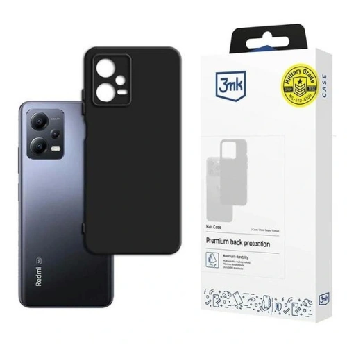 Etui 3MK Matt Case Xiaomi Redmi Note 12 Pro+ Plus czarny - Redmi Note 12 Pro+ Plus - 3MK