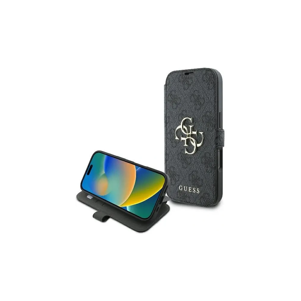 Hurtownia GSM - Guess GUBKP16X4GMGGR Apple iPhone 16 Pro Max Buch 4G Metall-Logo schwarz - GUE3601 - {ean13} - Hurt