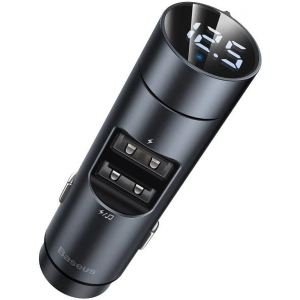 Hurtownia GSM - Transmiter FM Baseus Energy Column, Bluetooth 5.0, 2x USB, 3.1A (szary) - BSU988GRY - {ean13} - Hurt