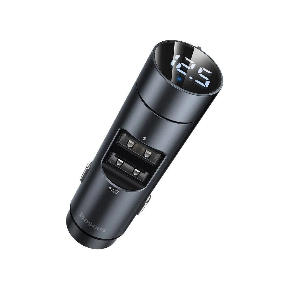 Hurtownia GSM - Transmiter FM Baseus Energy Column, Bluetooth 5.0, 2x USB, 3.1A (szary) - BSU988GRY - {ean13} - Hurt