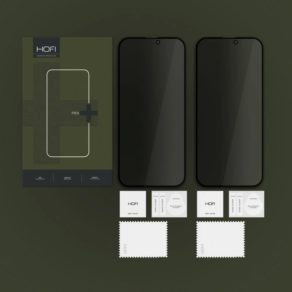 Hofi Anti Spy Glass Pro+ Apple iPhone 16 Privacy [2 PACK] - iPhone 16 - Hofi