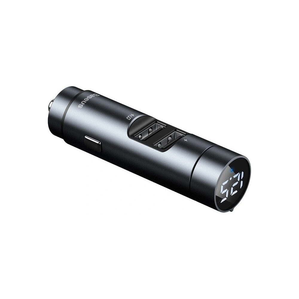 Hurtownia GSM - Transmiter FM Baseus Energy Column, Bluetooth 5.0, 2x USB, 3.1A (szary) - BSU988GRY - {ean13} - Hurt