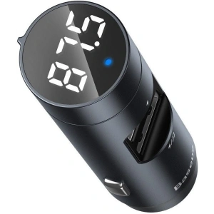 Hurtownia GSM - Transmiter FM Baseus Energy Column, Bluetooth 5.0, 2x USB, 3.1A (szary) - BSU988GRY - {ean13} - Hurt