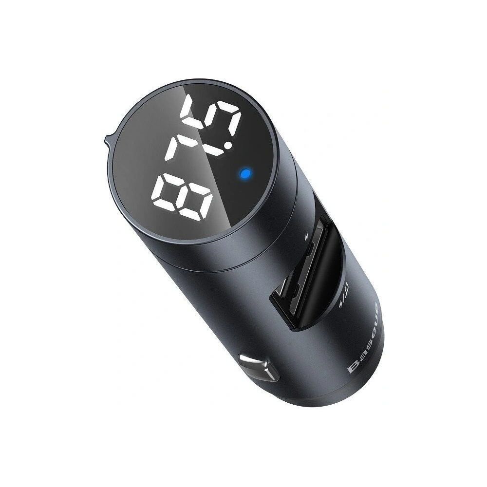 Hurtownia GSM - Transmiter FM Baseus Energy Column, Bluetooth 5.0, 2x USB, 3.1A (szary) - BSU988GRY - {ean13} - Hurt