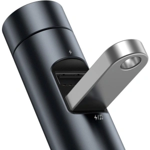 Hurtownia GSM - Transmiter FM Baseus Energy Column, Bluetooth 5.0, 2x USB, 3.1A (szary) - BSU988GRY - {ean13} - Hurt