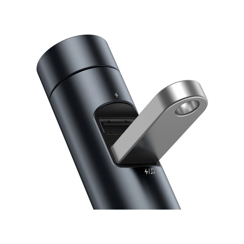 Hurtownia GSM - Transmiter FM Baseus Energy Column, Bluetooth 5.0, 2x USB, 3.1A (szary) - BSU988GRY - {ean13} - Hurt