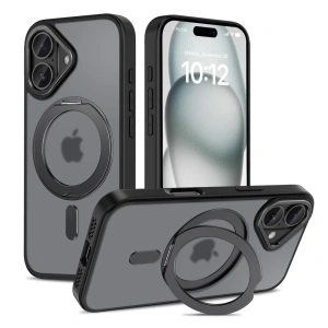 Etui Tech-Protect Magring MagSafe Apple iPhone 16 Matte Black - iPhone 16 - Tech-Protect