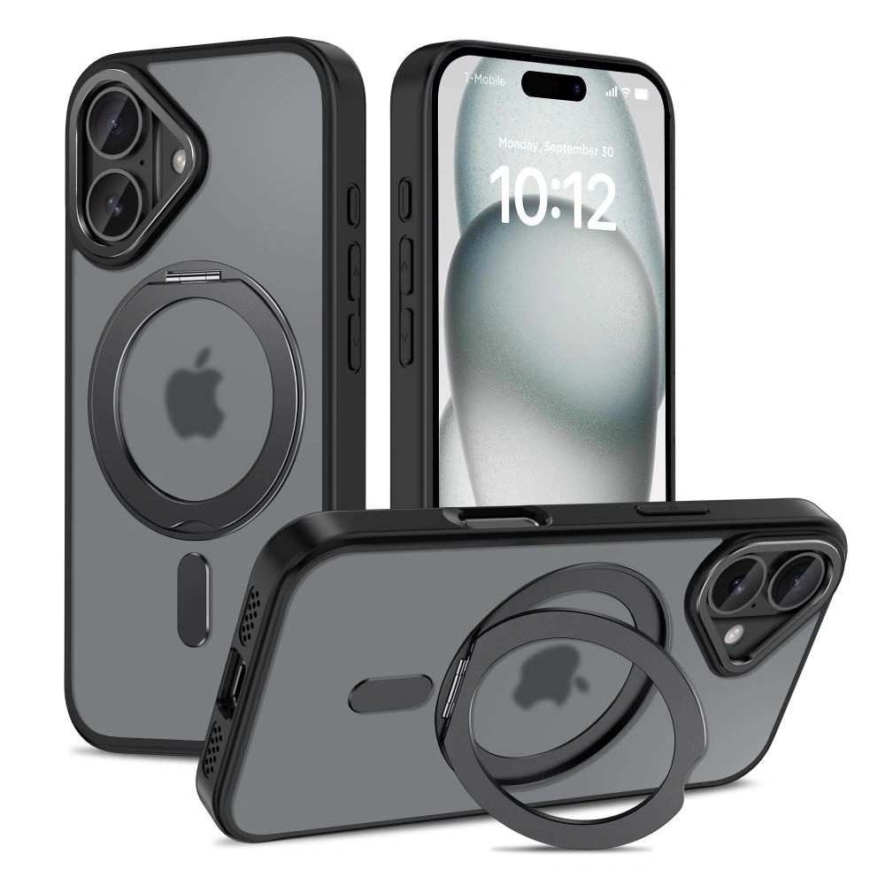 Etui Tech-Protect Magring MagSafe Apple iPhone 16 Matte Black - iPhone 16 - Tech-Protect
